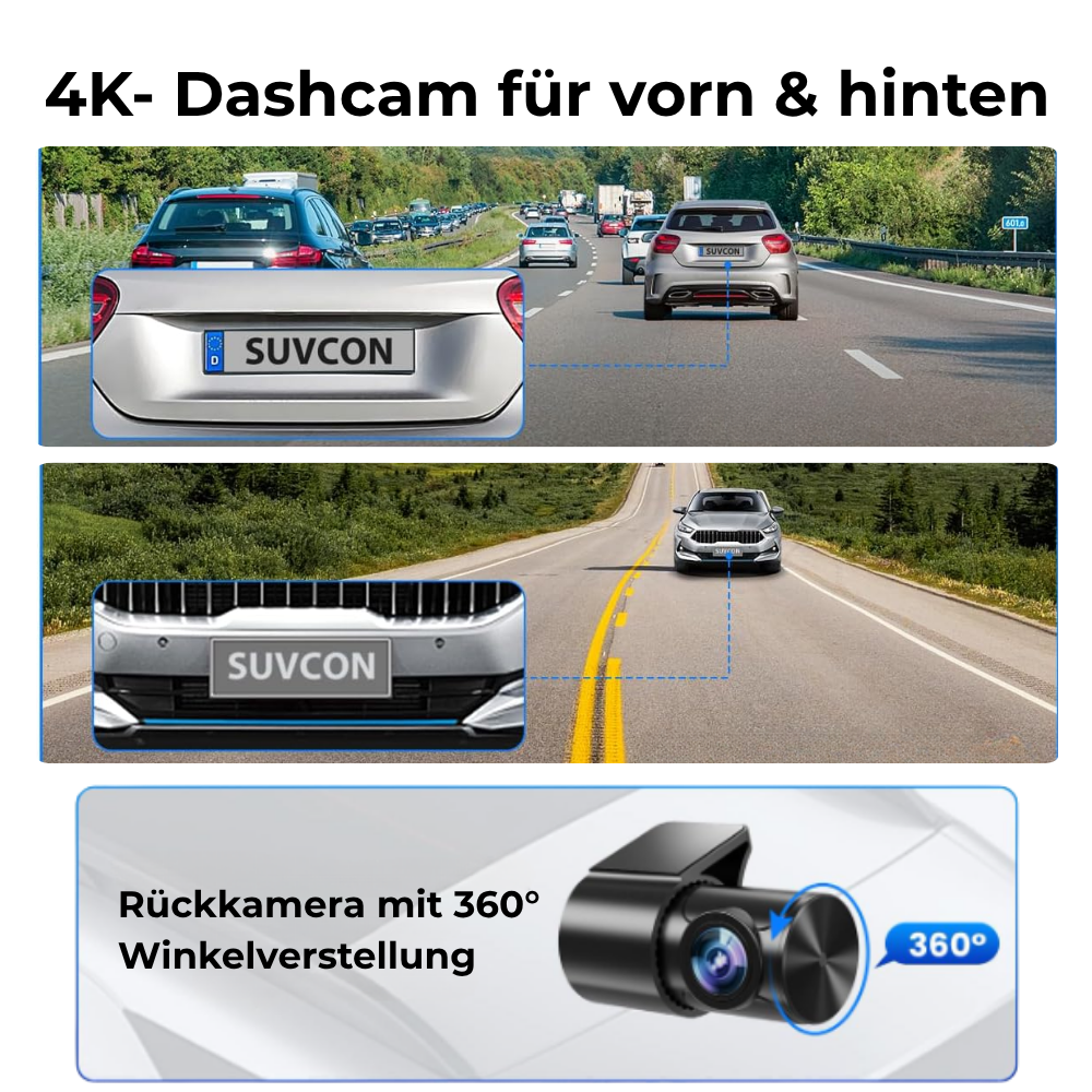 4K Dash Cam with 3.9” Screen by Avolo
